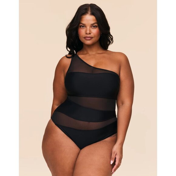 New! Adore Me Black Kimora Contour One Piece Swimsuit Size 1X 41824 - Picture 1 of 8